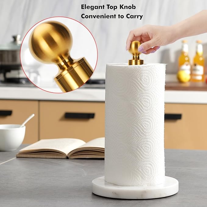 Gold Paper Towel Holder Countertop, - Image 4