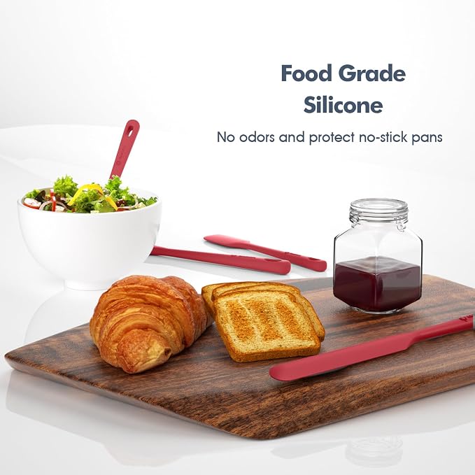 ChefAide 5 Pieces Silicone Spatula Set, Food Grade Rubber Spatula, Upgrade - Image 5