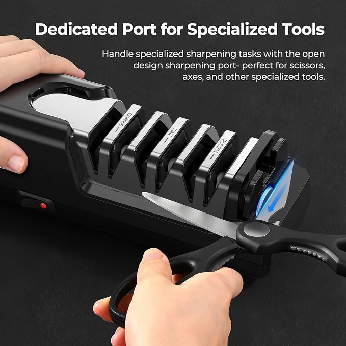 Electric Knife Sharpener, Precise 20° Diamond Knife Sharpener - Image 7