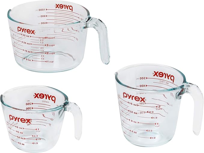 Pyrex Essentials Glass Measuring Cups Set, Measuring Cups by Pyrex