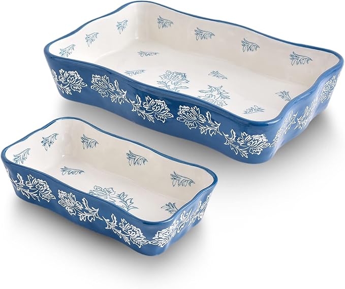 Wisenvoy Casserole dishes for oven Lasagna pan 2-Pcs Baking dish Casserole dish by wisenvoy