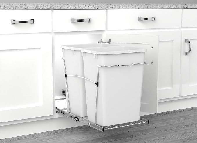 Rev-A-Shelf RV-18KD-11C S Double Pullout Trash Can - Image 6