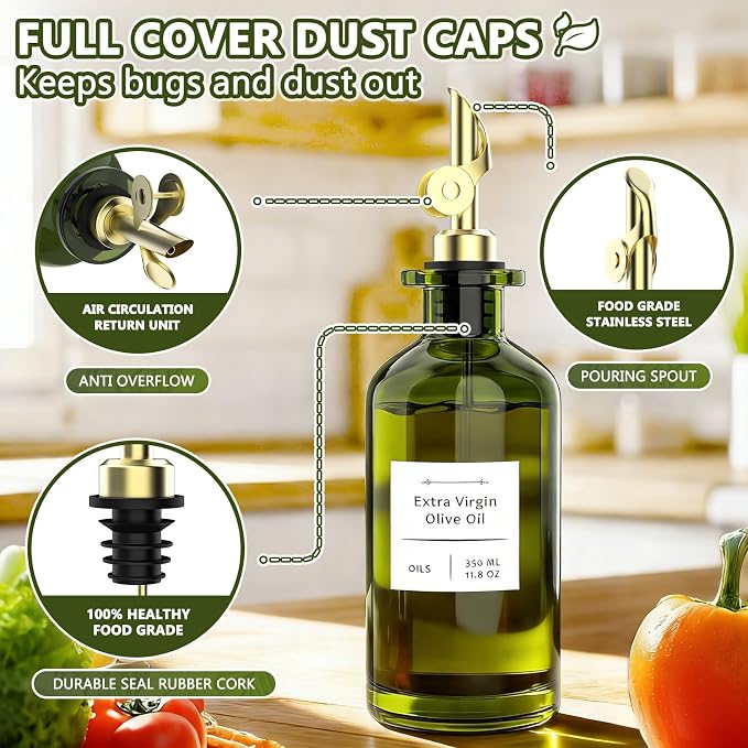 COOLMI Oil Dispenser for Kitchen - 12oz/350ml - Image 3