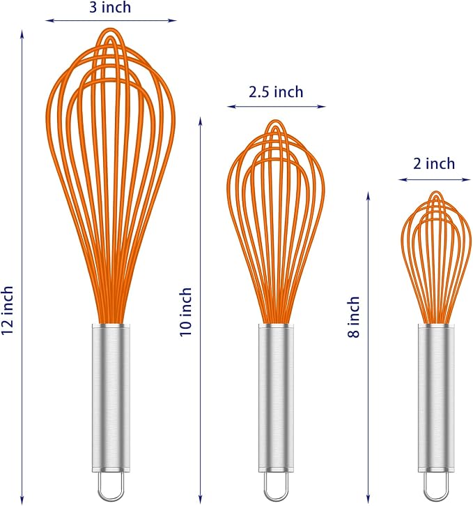 OYV Orange Silicone Whisk, Professional Whisks - Image 6