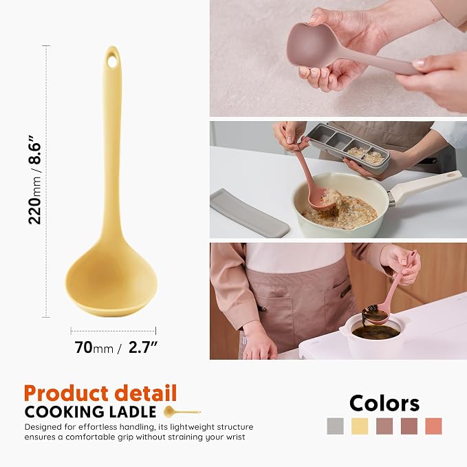 Platinum Silicone Cooking Ladle - Image 2