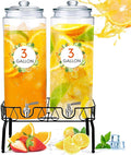 Honeydak 2 Pack 3 Gallon Glass Beverage Dispenser by Honeydak