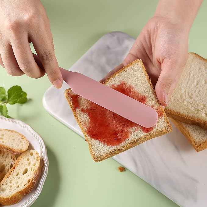 4 Pcs Silicone Jar Spatula Long Handle Kitchen Spatulas - Image 4