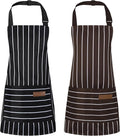 2 Pack Stripes Kids Apron, Kids Cooking Aprons by XLSXEXCL