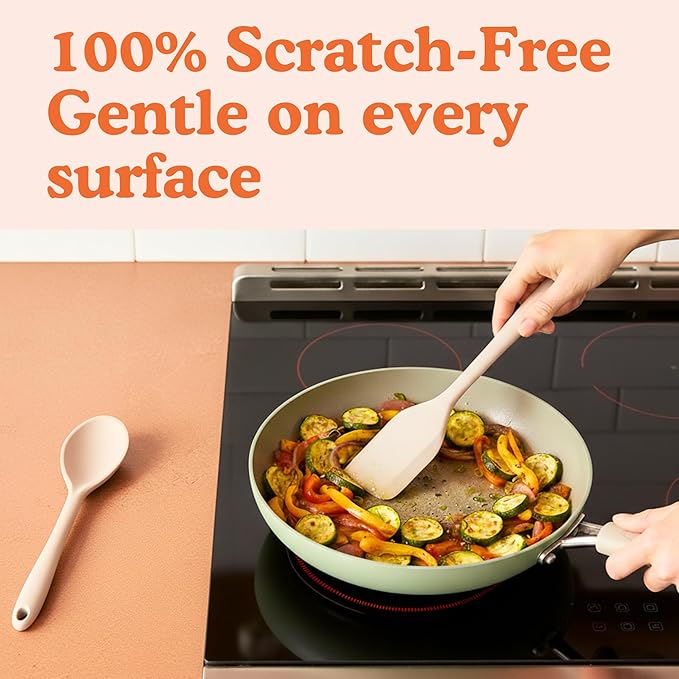 Non-Toxic Platinum Silicone Kitchen Utensil Set of 8 – Non-Scratch Cooking - Image 5