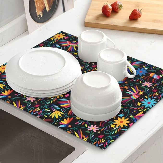 Mexican Folk Art Otomi Dish Drying Mats - Image 2