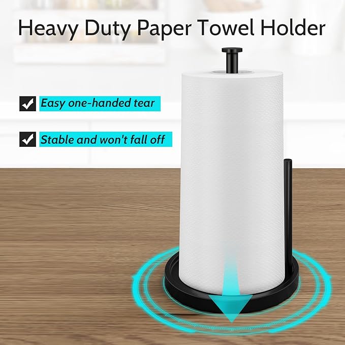 Paper Towel Holder Countertop, Standing Paper Roll Holder - Image 5