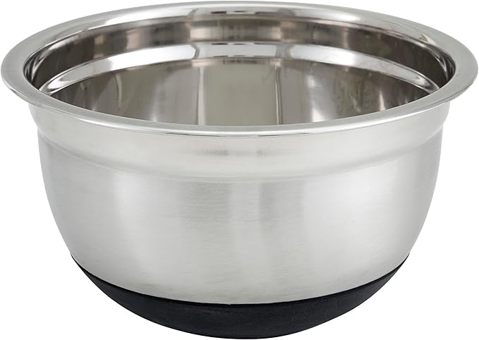 Winco Mixing Bowl with Silicon Base, Stainless Steel by Fonteme
