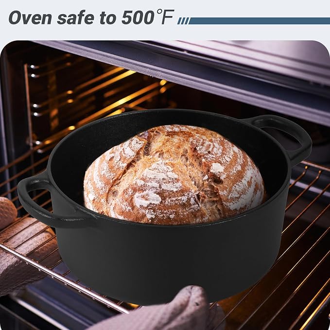 Northriver Casting 6 QT Basics Cast Iron Dutch Oven Pot - Image 5