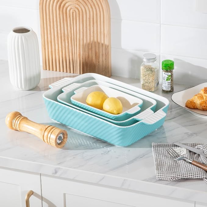 Sweejar Ceramic Baking Dish Set, Cake Baking Dish - Image 4