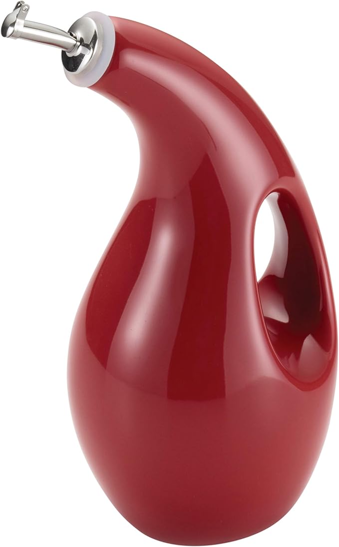 Rachael Ray Solid Glaze Ceramics EVOO Olive Oil Bottle Dispenser - Image 4
