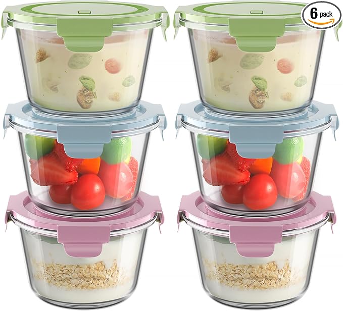 16oz Glass Meal Prep Containers by Freshmage