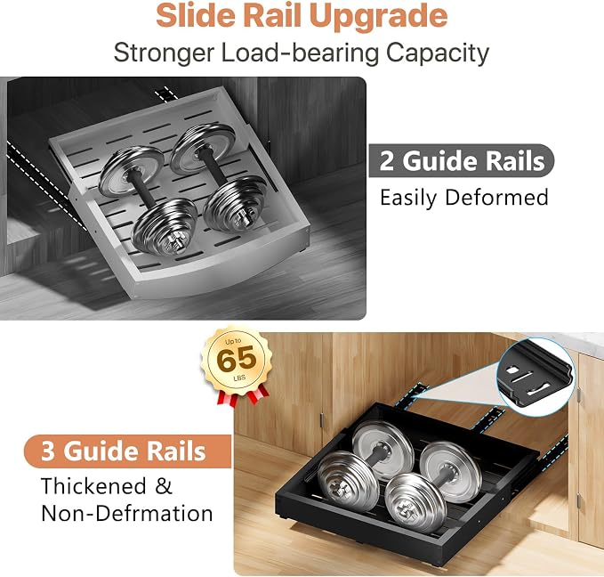 2 Pack Pull out Cabinet Organizer, Width Depth, - Image 5