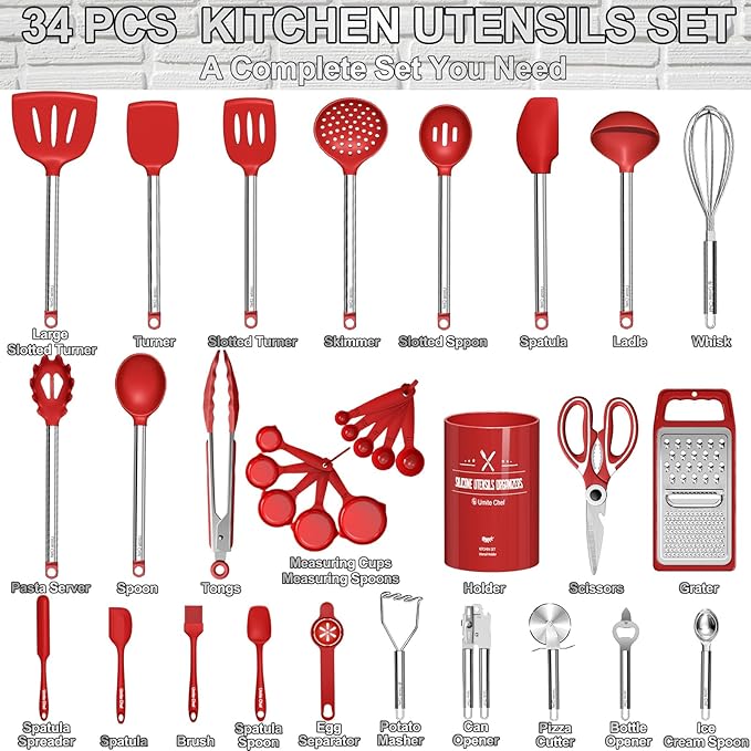 Kitchen Utensils Set- Umite Chef 34 PCs Cooking Utensils - Image 4