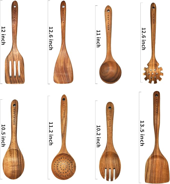 Teak Wooden Spoons for Cooking - Image 2