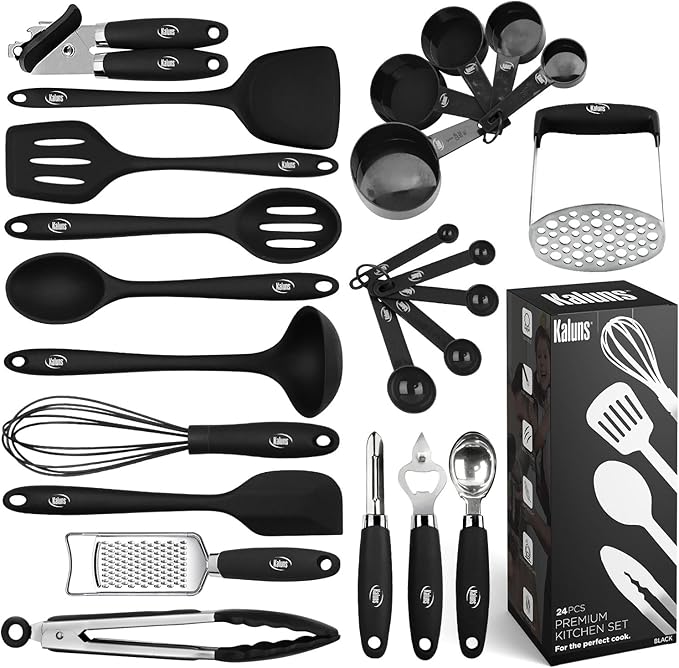 Kaluns Silicone Kitchen Utensils Set 24 Pcs Silicone Cooking Utensils Set by Kaluns%C2%AE