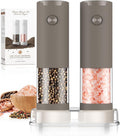 Electric Salt and Pepper Grinder Set Automatic Adjustable Coarseness Pepper by ioion