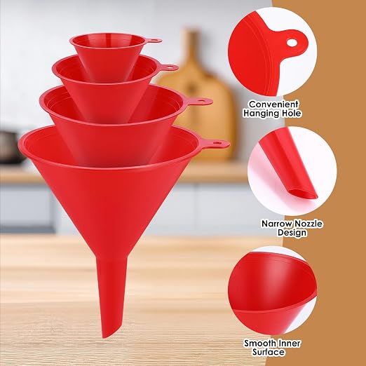 4 PCS Plastic Kitchen Funnel Set - Image 5