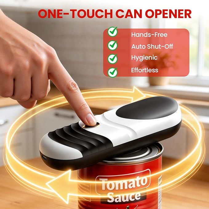 One Touch Electric Can Opener Fits Almost All Can Sizes - Image 3