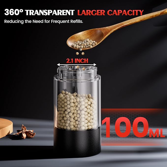 Electric Salt and Pepper Grinder Set Automatic Battery Pepper Mill Shakers - Image 5