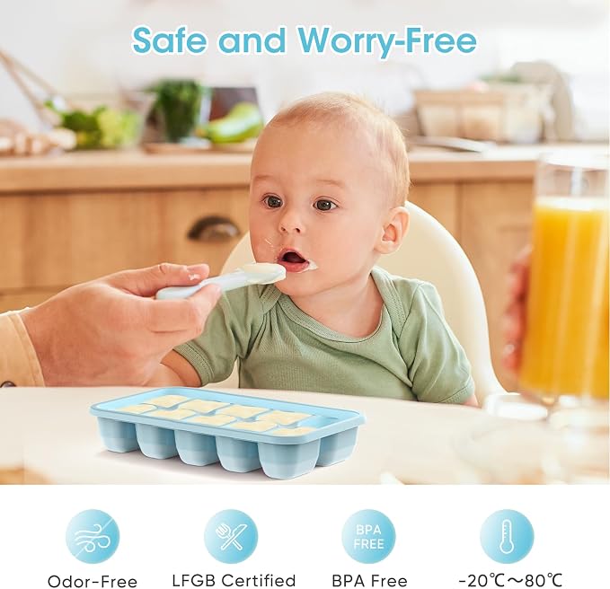 DOQAUS Ice Cube Tray with Lid and Bin - Image 4