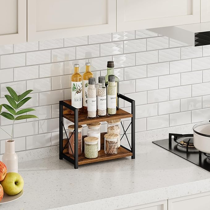 Giikin Countertop Shelf Organizer, 2 Tier Kitchen Spice Rack - Image 2