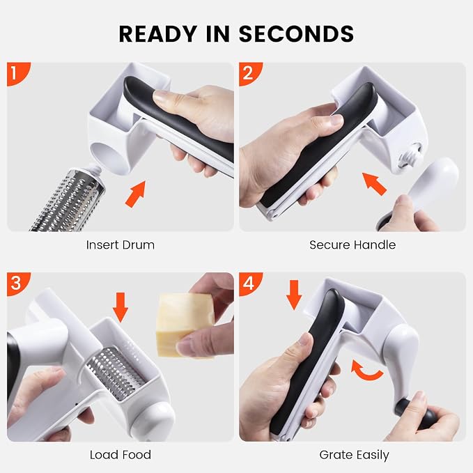 Rotary Cheese Grater Hand Crank - Image 7