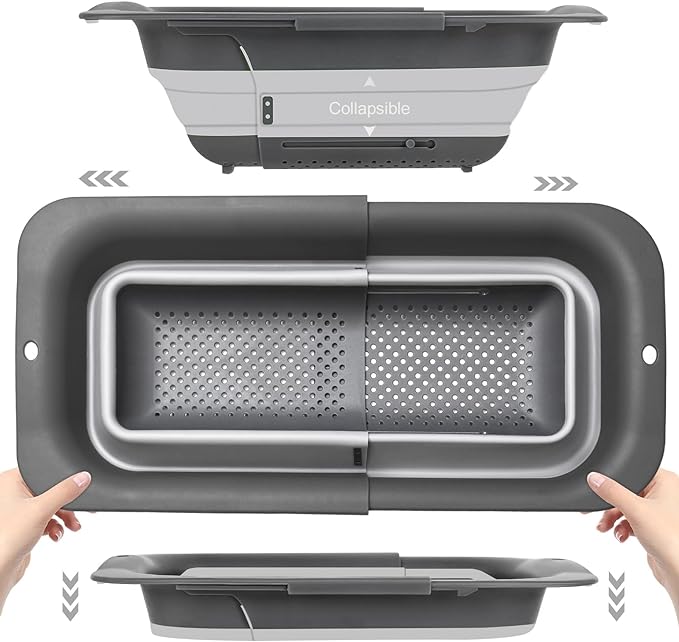 ROTTOGOON Collapsible Colander Strainer, Expandable Over the Sink Colander by ROTTOGOON