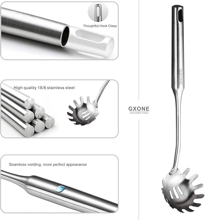 Spaghetti Spoon, 304 Stainless Steel Pasta Spoon - Image 3