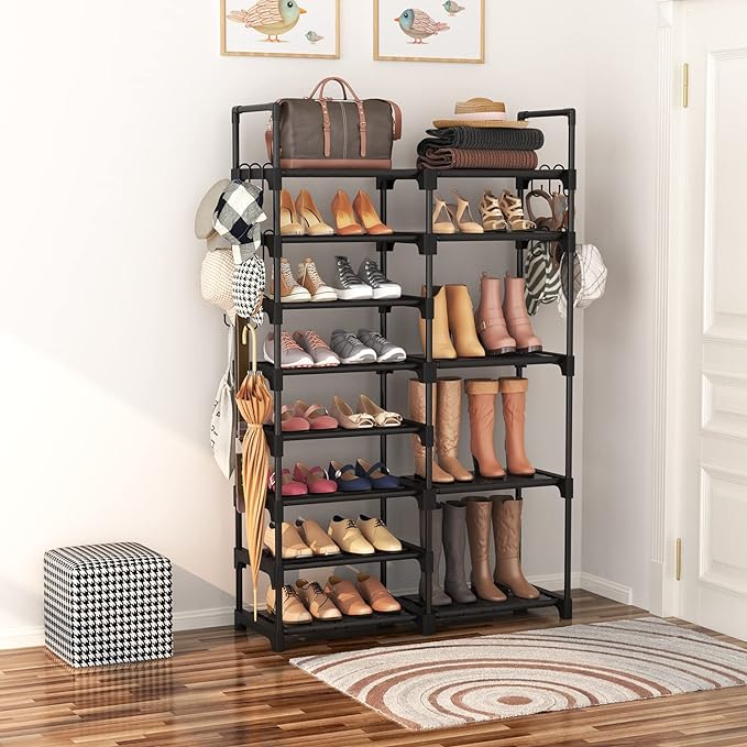 ROJASOP Shoe Rack Organizer, 8-Tier Metal Shoe Rack - Image 2