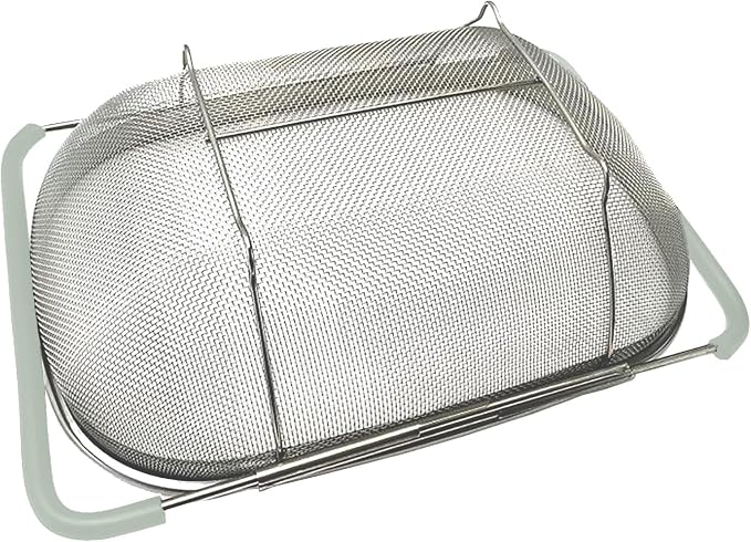 AJIODA Over The Sink Colander, 6 Quarts Stainless Steel Oval Colander - Image 5