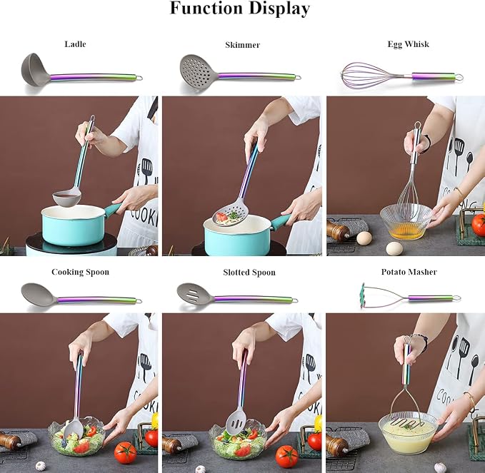 38 Piece Silicone kitchen Cooking Utensils Set - Image 6