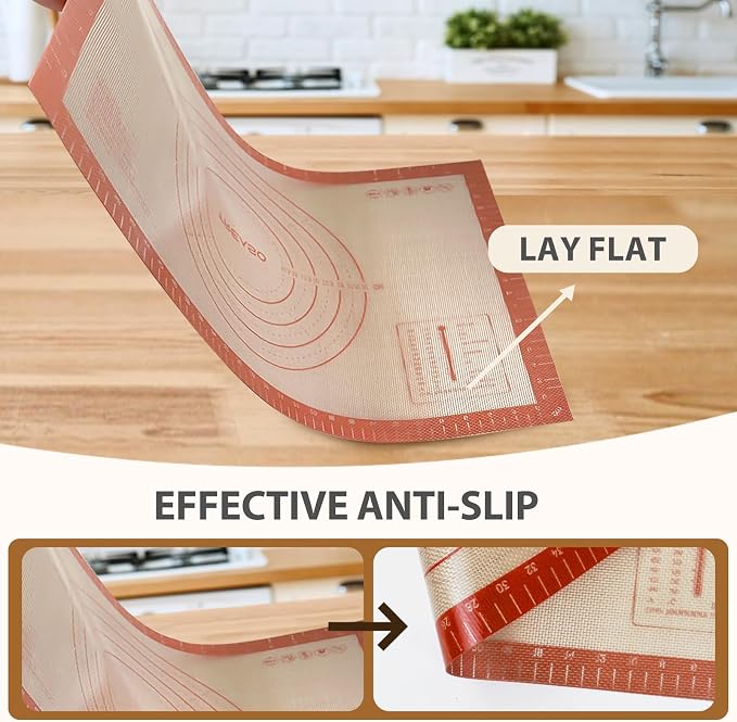 Pastry Mat, 0.7mm Extra Thick 28 x 20 Inches Large Non Stick Silicone Baking Pad - Image 5