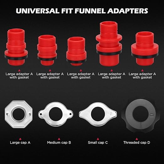22-Piece No-Spill Coolant Filling Funnel Kit and Siphon Hose Pump, Radiator - Image 2