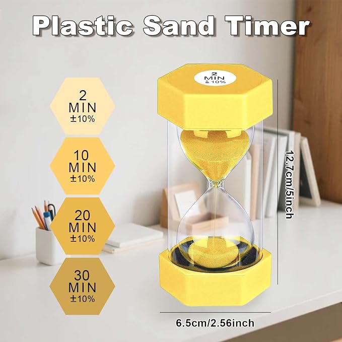 30 Minute Hourglass Sand Timer, Unbreakable Hexagon Sand Clock 30 Min, Reloj De - Image 3