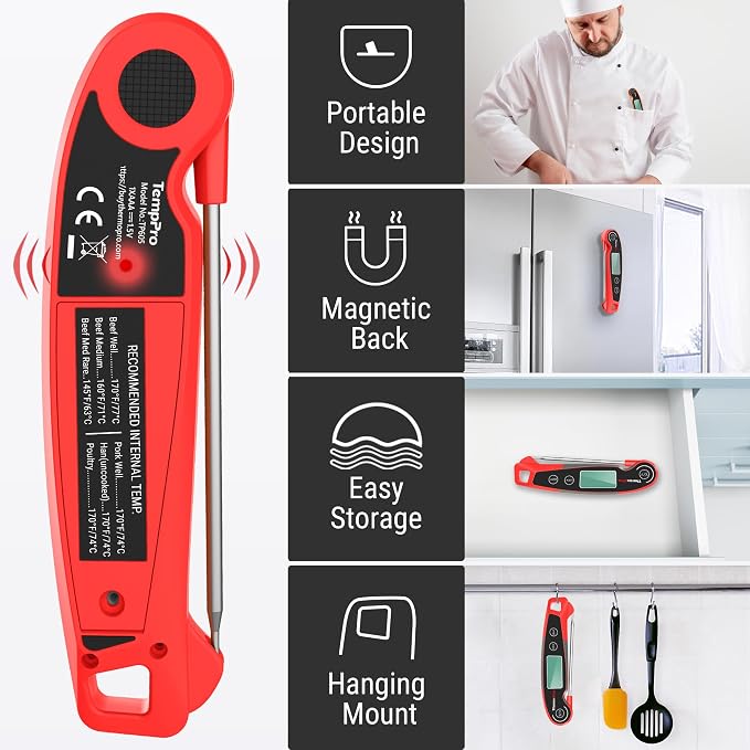 TempPro TP605 Instant Read Meat Thermometer - Image 7