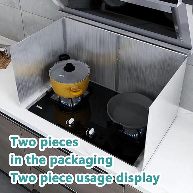Grease Stove Splash Guard for Cooking | 2 Sided Kitchen Stove Splatter Guard - Image 7