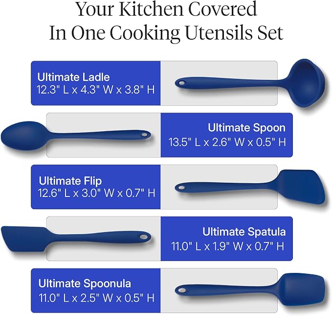 GIR: Get It Right 5-Piece Silicone Ultimate Kitchen Utensils Set - Image 3