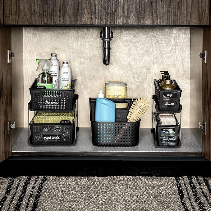 madesmart Premium Small 2 Tier Organizer, Under Cabinet Storage - Image 3