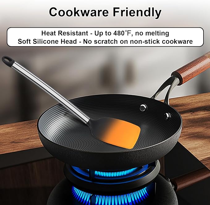 Silicone Cooking Utensils Set, Vayvnt 8 PCS Kitchen Utensils Set - Image 4