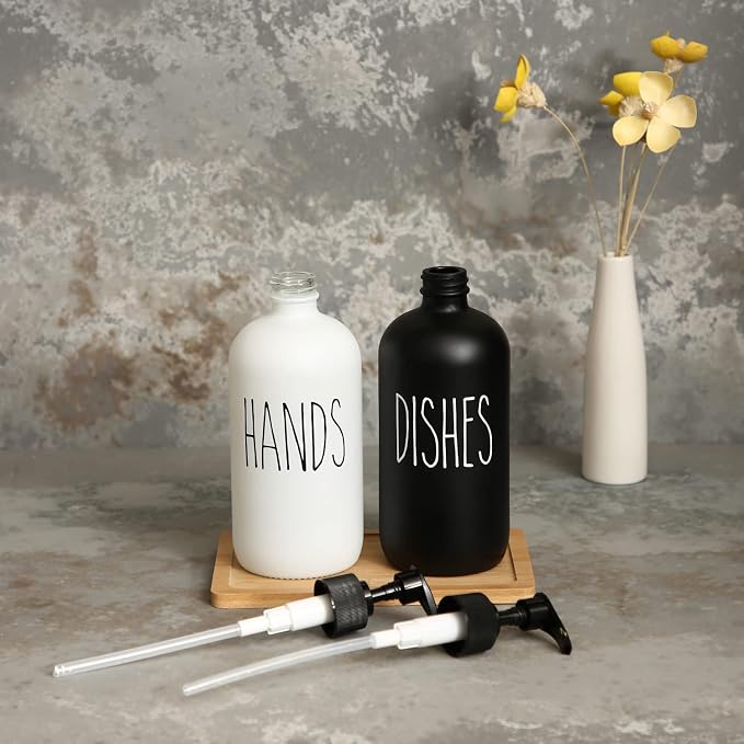 MOMEEMO Soap Dispenser Set 2 Pack, Contains Hand and Dish Soap Dispenser - Image 5