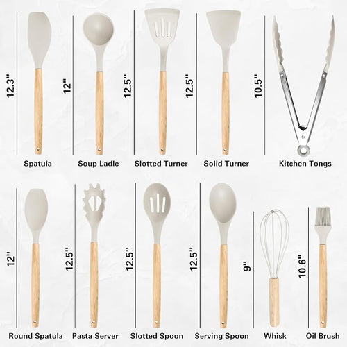 19 PCS Kitchen Cooking Utensils Set, 11 Pieces Silicone Cooking Utensils Set 6 - Image 2