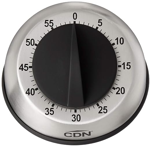 CDN Compact 60-Minute Mechanical Timer | Easy-to-Read 2.5” Dial | Loud 3-Second - Image 2