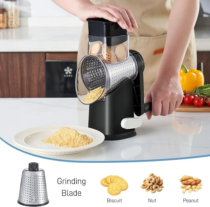 VEKAYA Rotary Cheese Grater Hand Crank - Image 6
