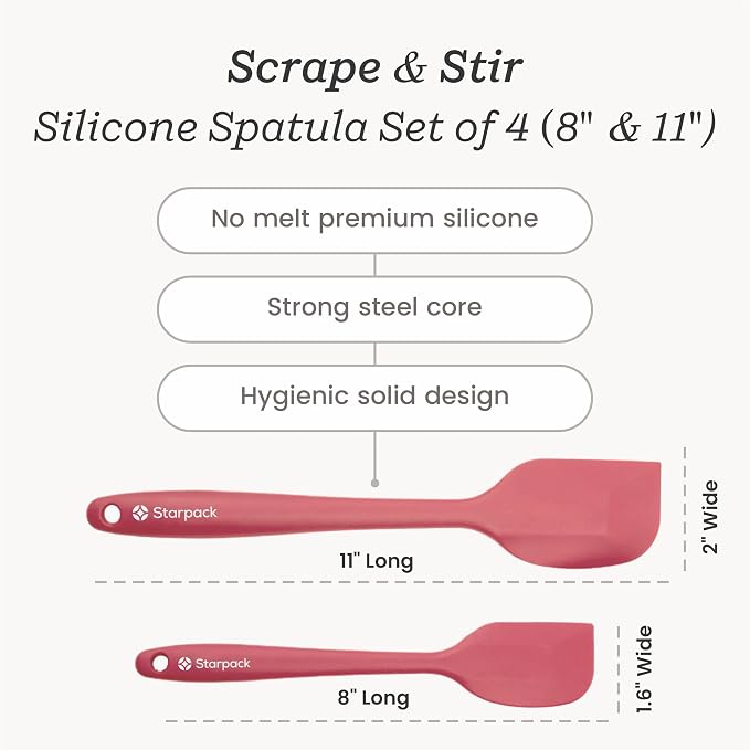 StarPack 'Scrape & Stir' Silicone Spatula Set - Image 4