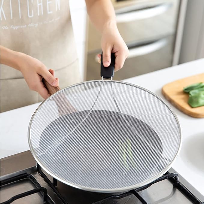 Large Splatter Screen for Frying Pan, 15 Inch Stainless Steel Grease Splatter - Image 6